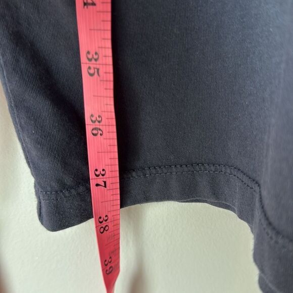 Anthropologie CLU Cotton Silk Navy Jersey Dress Cold Shoulder Flutter Sleeve - Picture 8 of 8